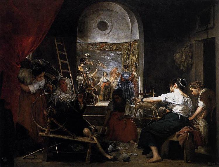 Diego Velazquez The Fable of Arachne a.k.a. The Tapestry Weavers or The Spinners oil painting picture